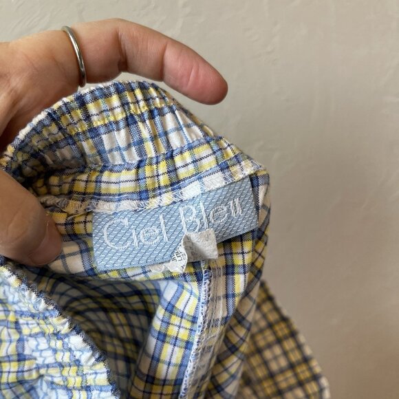 Vintage A Line Full Skirt Plaid Button Down Pockets Preppy 90s Maxi Modi - Picture 8 of 9